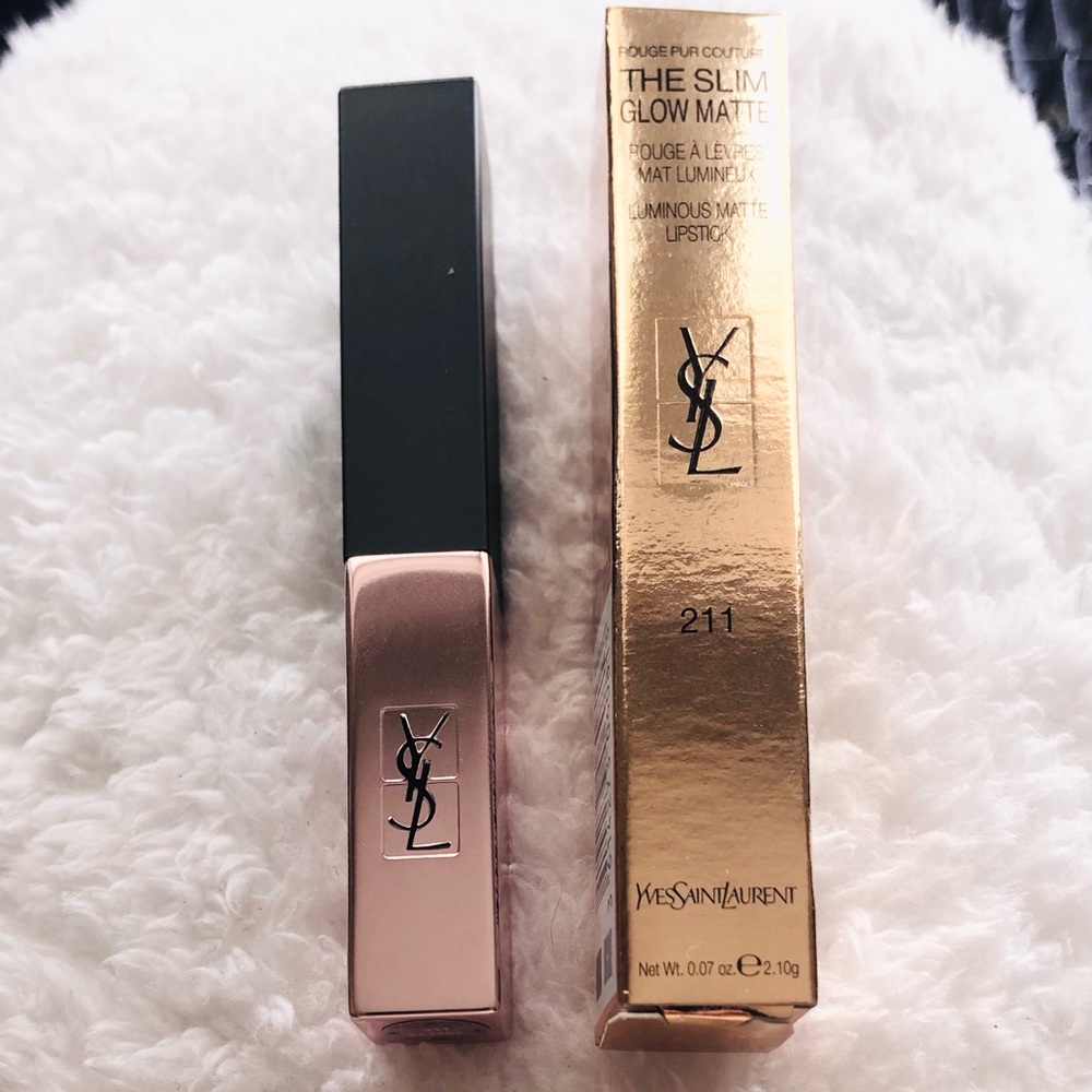 YSL The Slim Glow Matte lipstick (211, Transgressive Cacao)